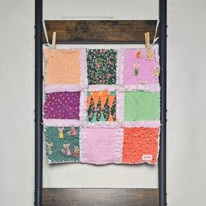 NEW Handmade Minky Rag Quilt Lovey
